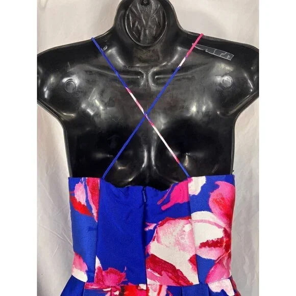 Floral Formal Dress S Strappy Bloom Ball Gown Pockets Prom Wedding Fairy Witch - Picture 6 of 14